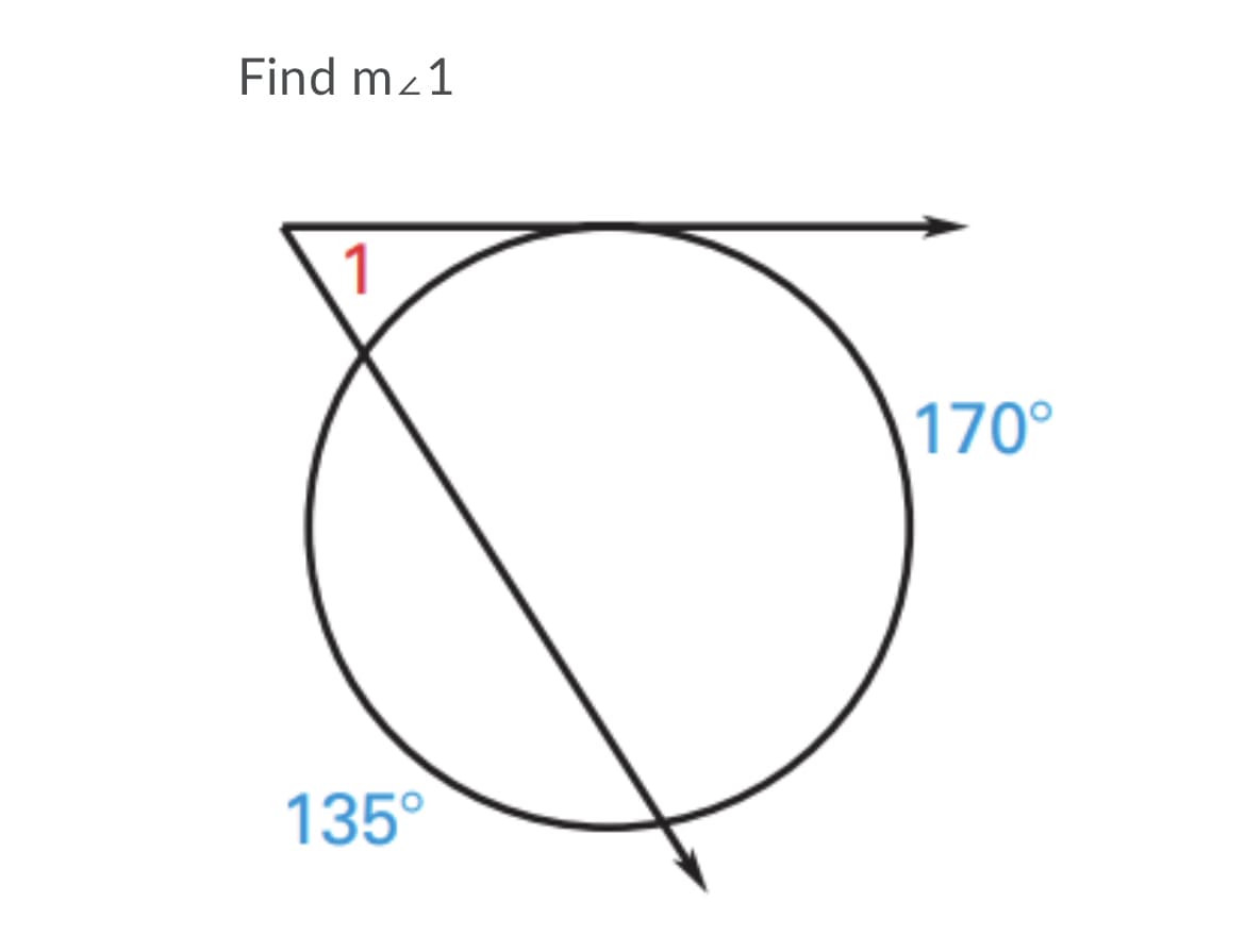 Find mz1
1
170°
135°

