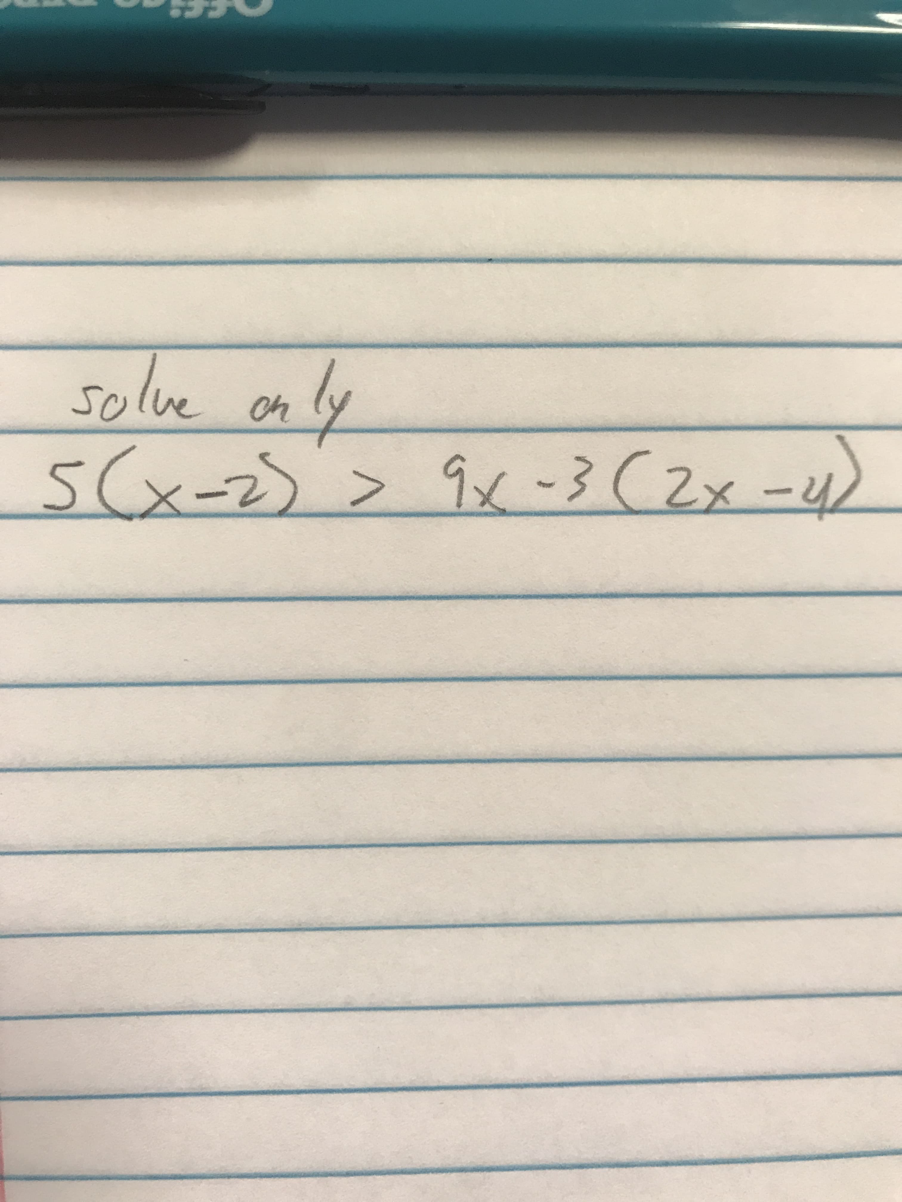 Solve on y
