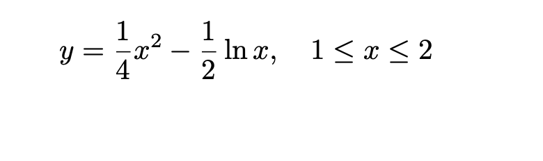 ,2
y =
4
In x, 1<x < 2
2
-
