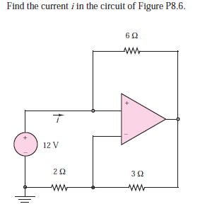 Find the current i in the circuit of Figure P8.6.
12 V
