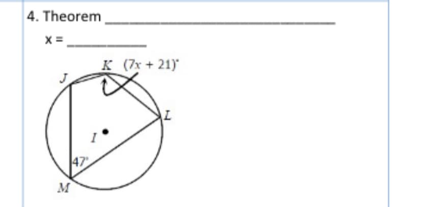 4. Theorem
X =
K (7x+ 21)
47
M
