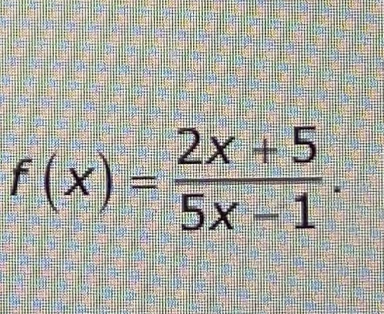 f(x)
II
2x+5
5x-1