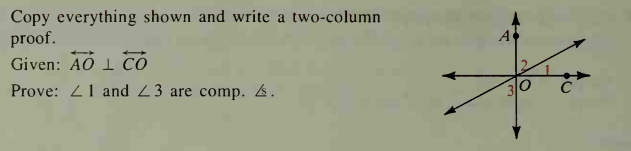 Copy everything shown and write a two-column
proof.
Given: AO 1 có
A
Prove: 21 and 23 are comp. 4.
