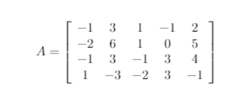 -1
3
1
-1
2
-2
6
1
A =
-1
3
-1
3
1
-3 -2 3
-1
