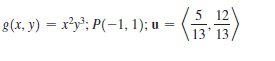 8(x, y) = x³y"; P(-1, 1); u = ()
%3D
13' 13
