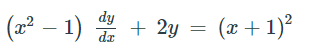 dy
- 1) 4 + 2y =
(x+ 1)²
dz
