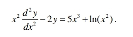 - 2y = 5x + In(x²).
dx
