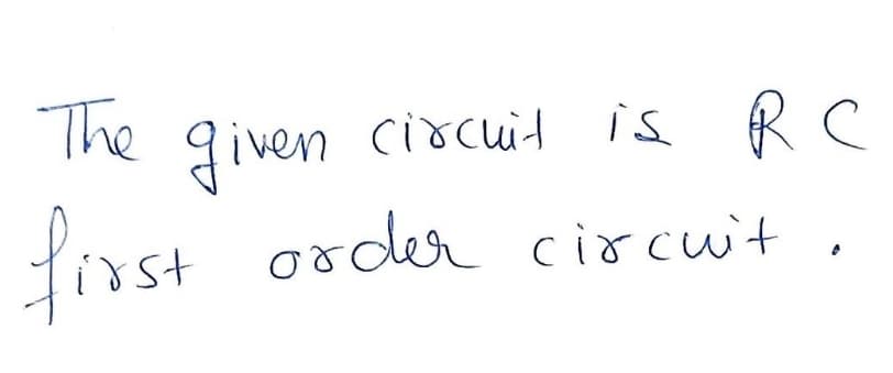 The
circuit is R C
given
ooder circwit
irst
