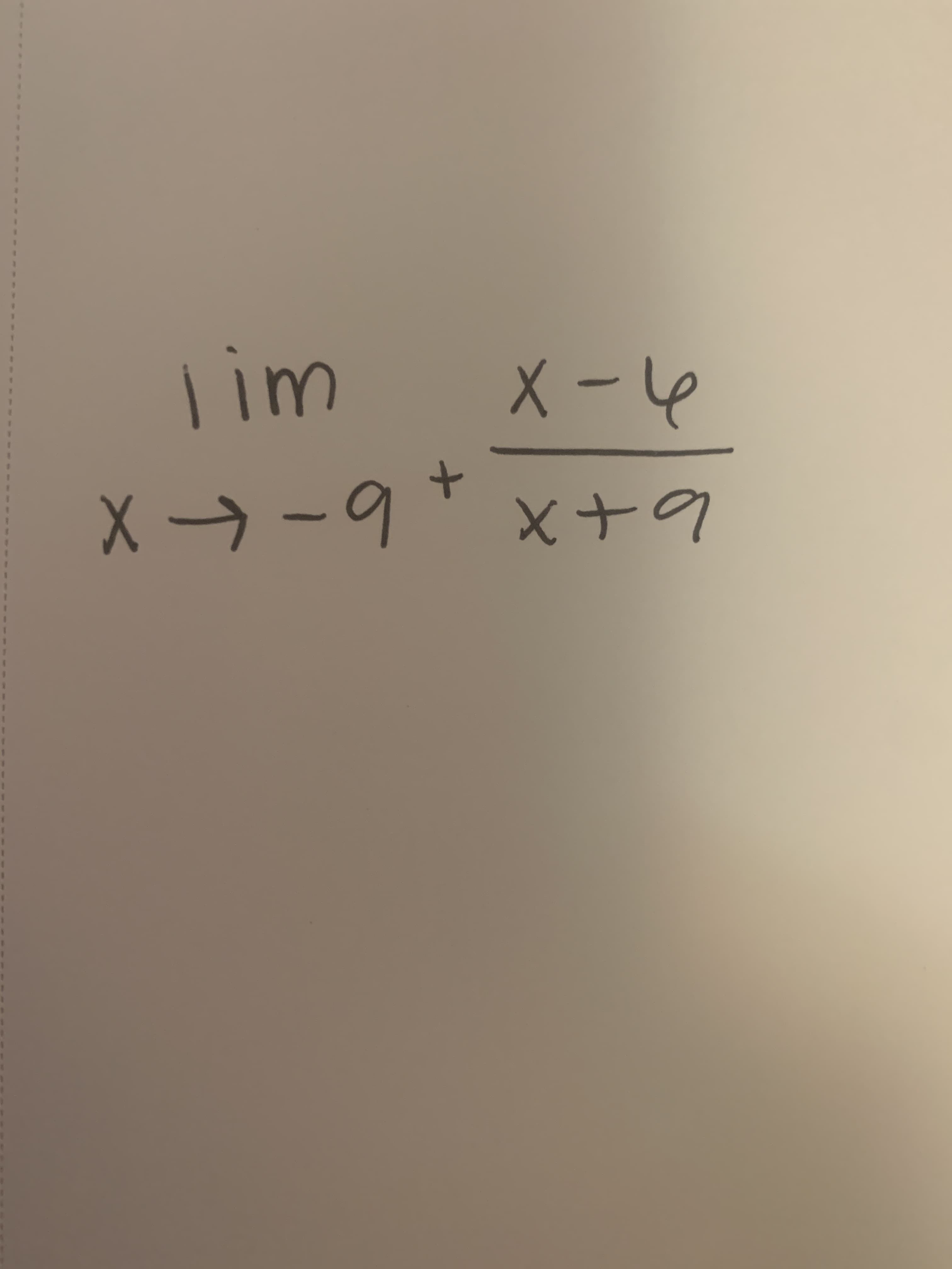 lim
X-4
X → -9x+9
Xナ
