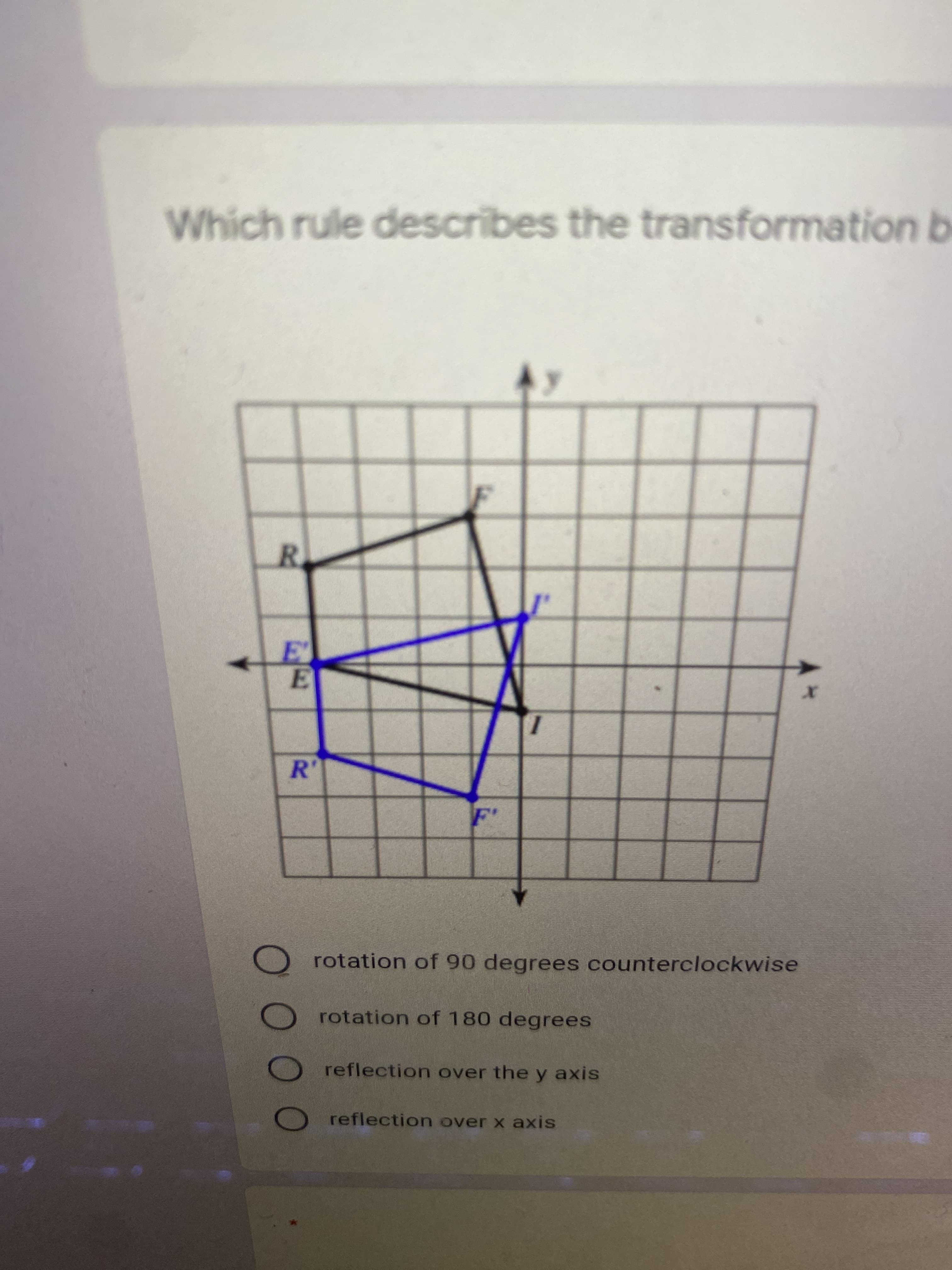 Which rule describes the transformation b
