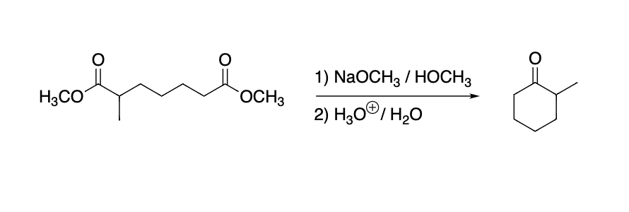 1) NaOCH3 / HОOСН3
H3CO
OCH3
2) H,0®/ H,0
