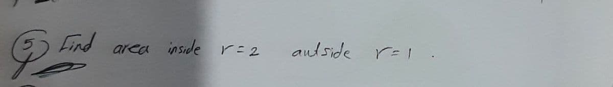 Find
area inside r= 2
autside
|=人
