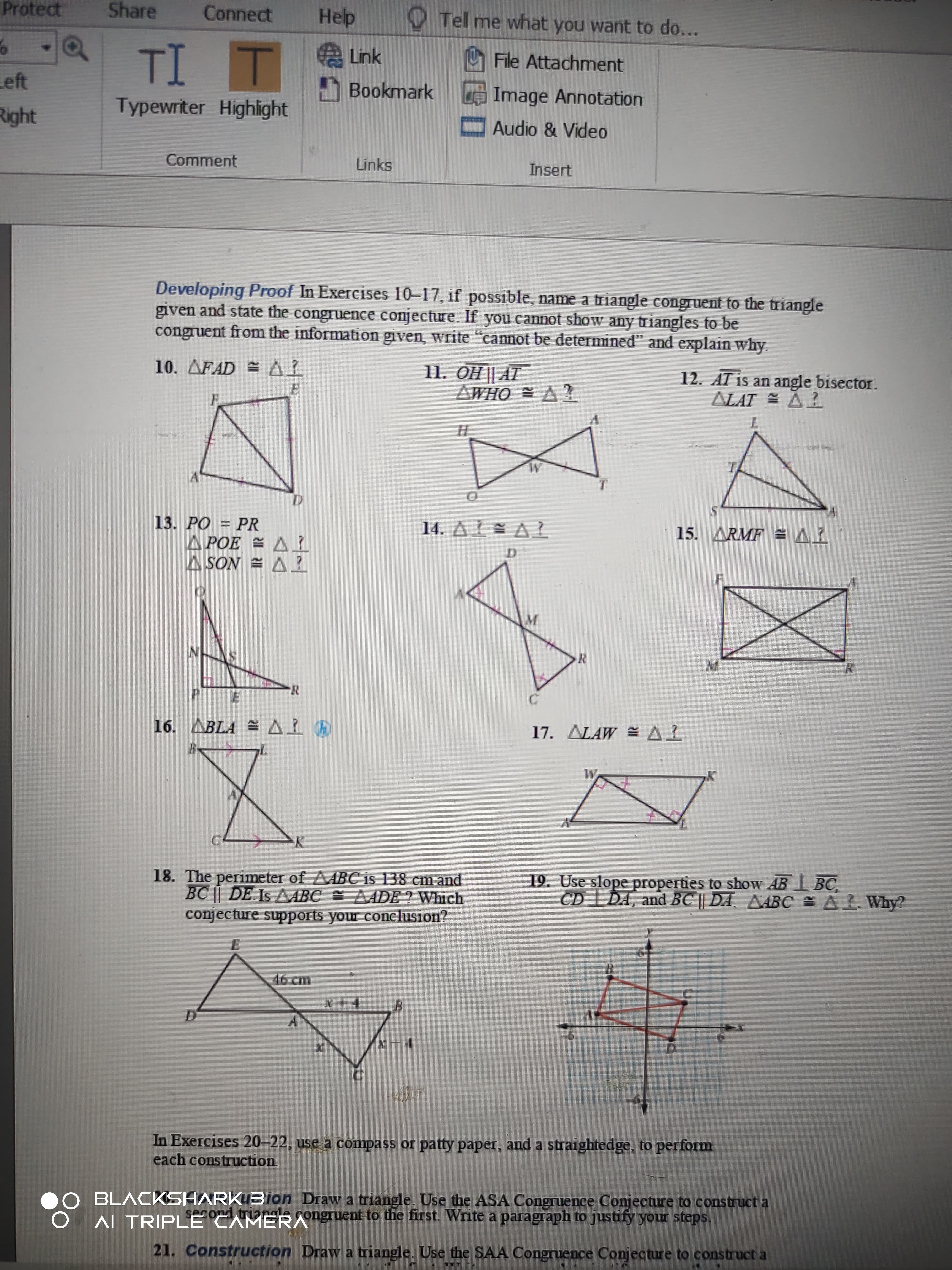 13. PO = PR
A POE = A?
A SON = A?
