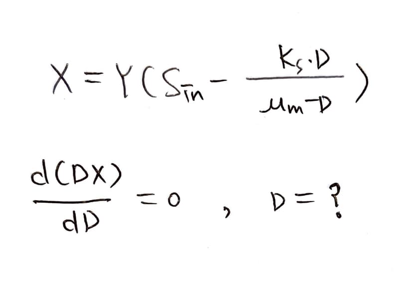 Ks-D
X = Y C Sta-
へ
Um D
dCDX)
D= ?
こ0
う
dD

