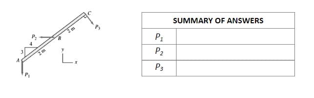 2 m
SUMMARY OF ANSWERS
P1
2m
A
P2
P1
P3
