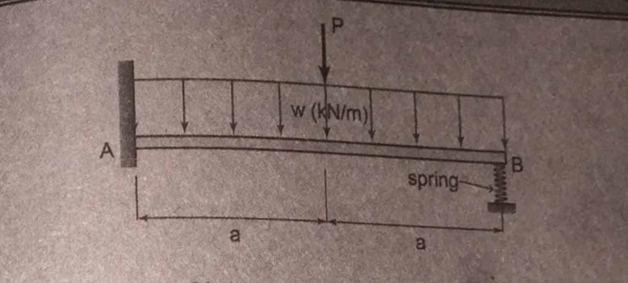 A
a
w (kN/m)
spring-
a
B