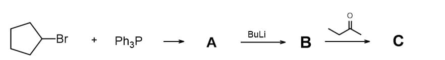 BuLi
-Br
Ph3P
A
В
+
↑
