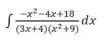 -x2 -4x+18
-dx
(3x+4)(x²+9)
