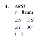 4. ARST
s =8 mm
ZS = 135°
ZT = 30°
t = ?
