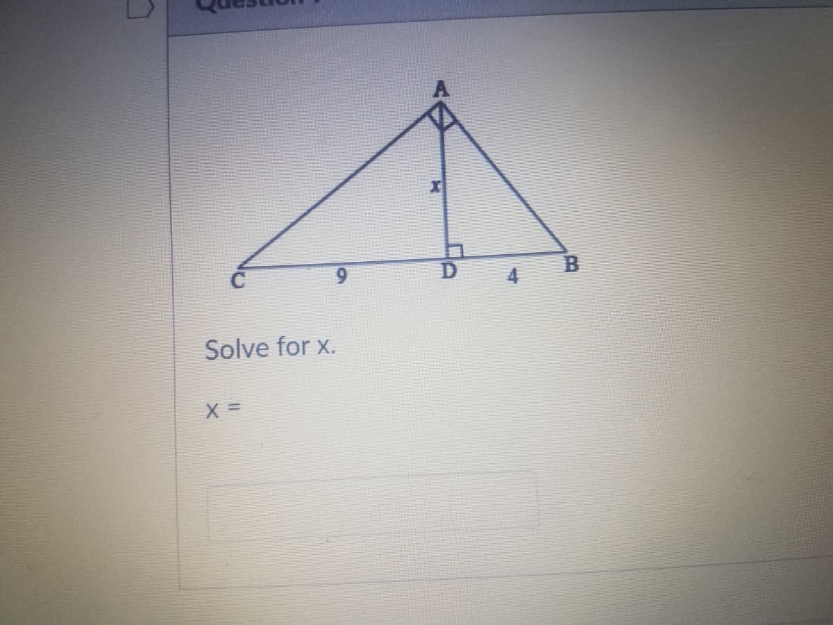 9.
Solve for x.
4.
