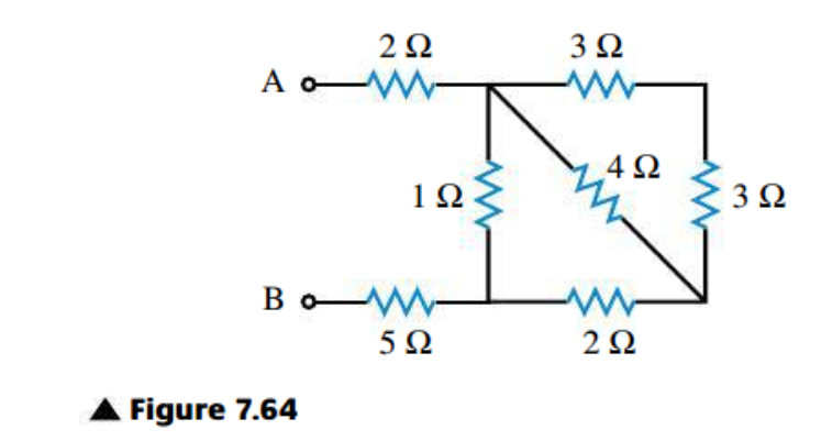 3 Q
A o-
4Ω
10
3 Q
BoW-
2Ω
Figure 7.64
