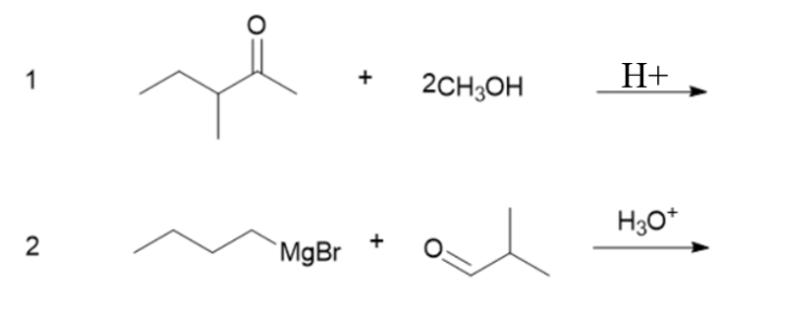 1
2CH3OH
H+
H30*
2
`MgBr
+
