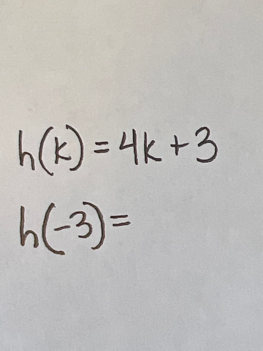 h(k) =4k+3
