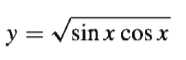 y = v sin x cos x
