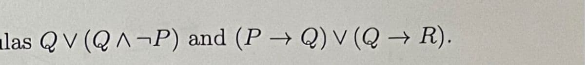 las QV (QA-P) and (PQ) V (Q → R).
