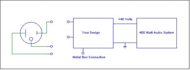 +40 Volts
Your Design
400 Watt Audio System
Metal Box Connection
