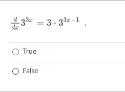 4 33 = 3. 33 –1
da
O True
O False
