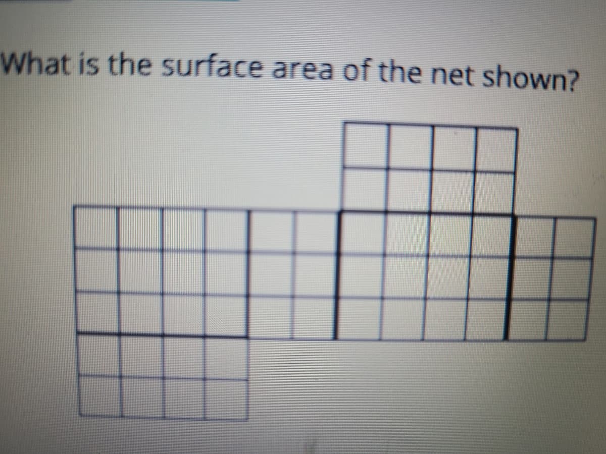 What is the surface area of the net shown?
