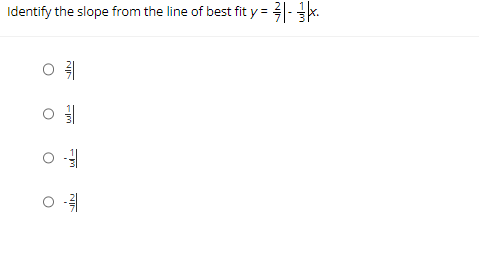 Identify the slope from the line of best fit y = |-
0
NIN
31
O
0 - 1