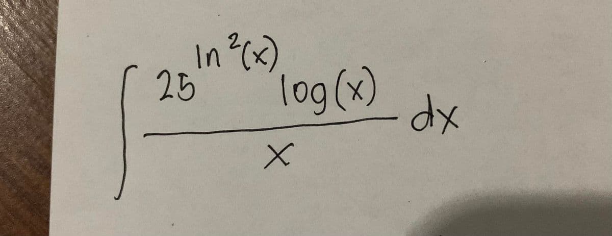 log (x)
dx
25
