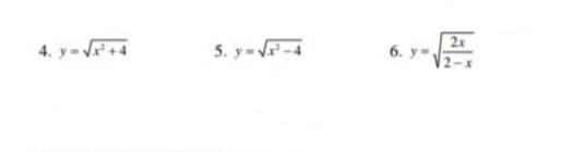 4. y-r+4
5. y- F-
2x
6. y-,
