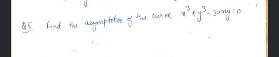 find thu
asymptote g the cur re
the Cur ve
