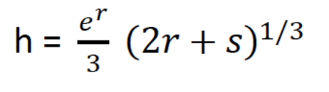 h =
er
(2r + s)!/3
3
