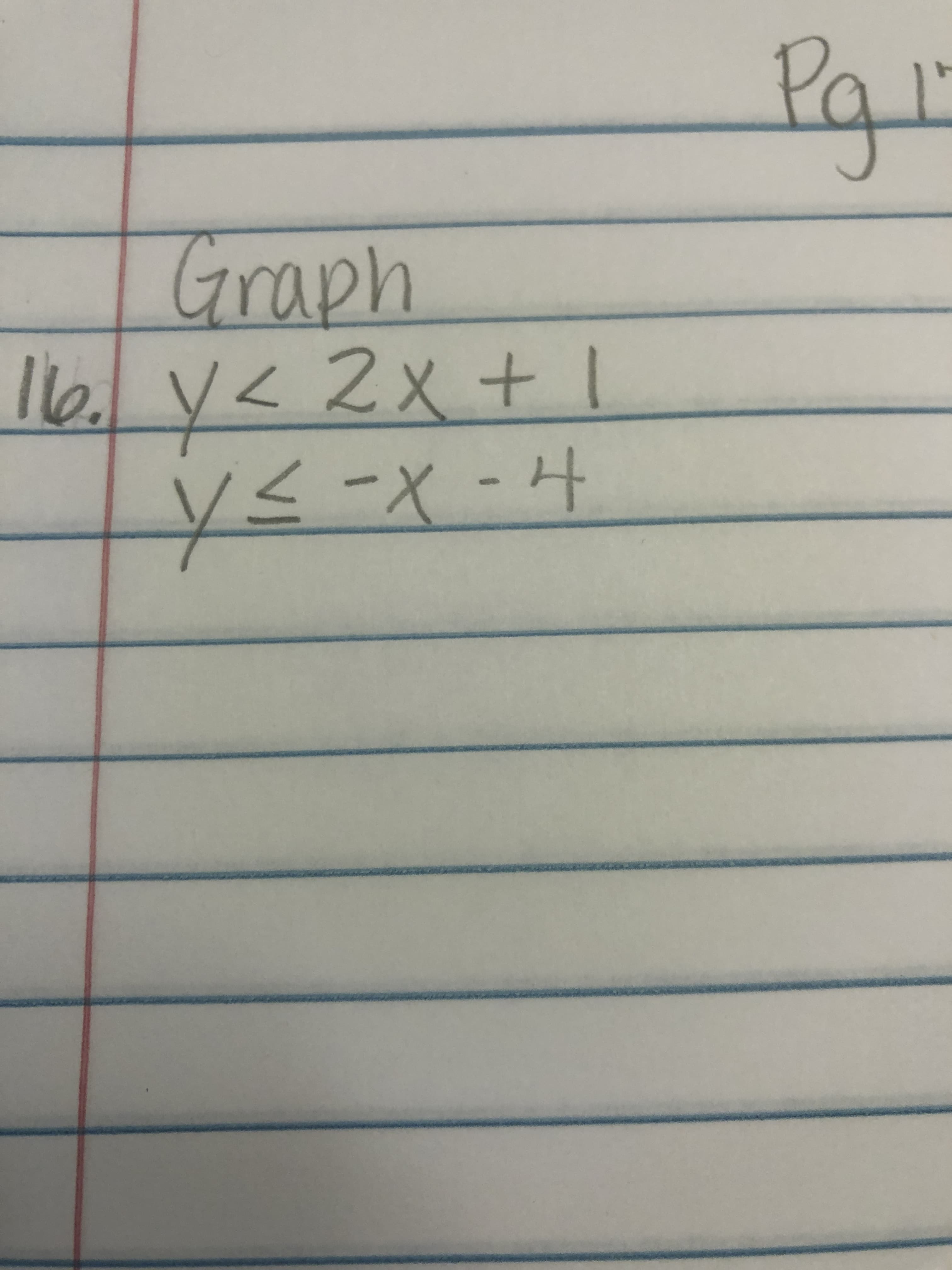 Graph
y<2x+1
く-X-4
