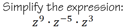 Simplify the expression:
z°.z-5.73
Z
