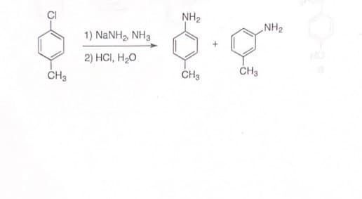 NH₂
1) NaNH, NH3
းးး"
2) HCl, H2O
CH3
CH3
CH3
NH₂