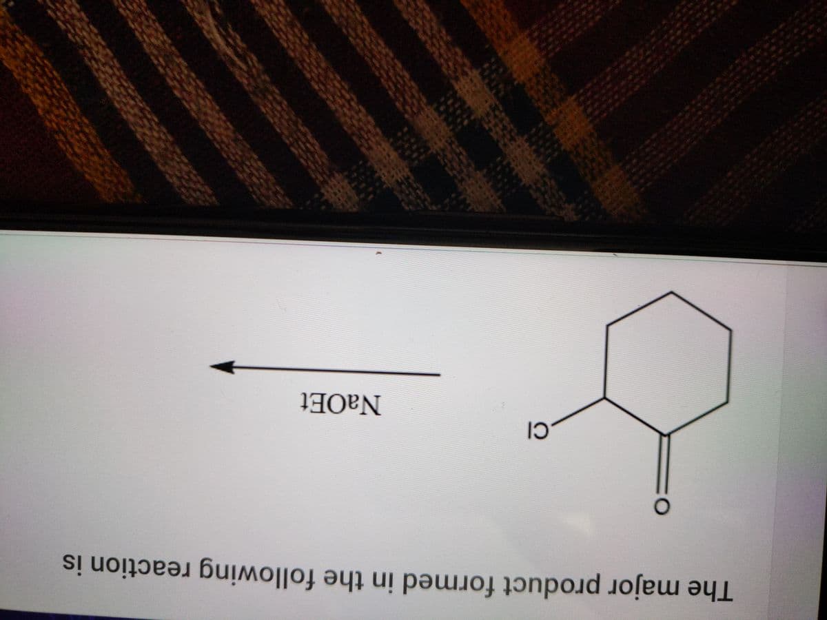 The major product formed in the following reaction is
NaOEt
