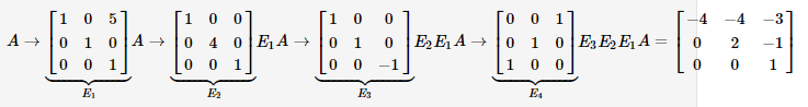 1.
1 0
1 0
0 1
-4
1
0 |A →
0 4 0
E A →
1
E2E, A →
0 |E3 E2 E A =
2
-1
1.
1.
-1
1
E1
E2
E3
E4
