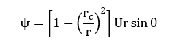 w = [1-(
Ur sin 0
