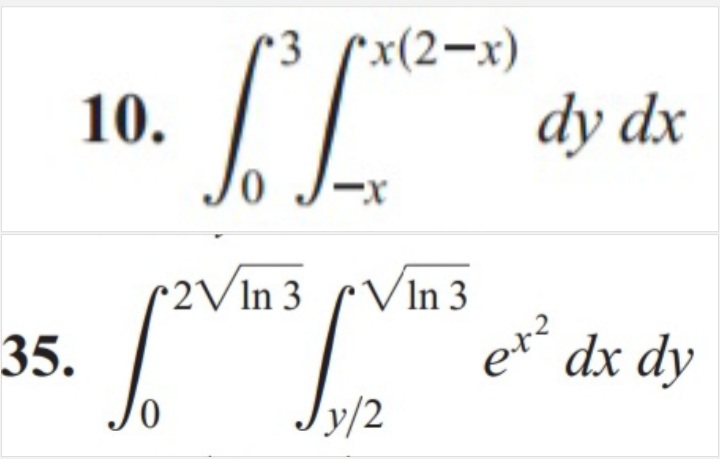 3
x(2-x)
10.
dy dx
2VIn 3 VIn 3
ext?
35.
dx dy
y/2
