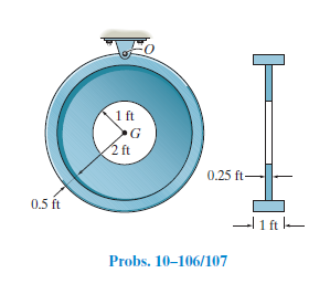 1 ft
2ft
0.25 ft-
0.5 ft
- 1 ft l-
Probs. 10–106/107
