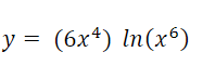 y = (6x*) In(xº)
