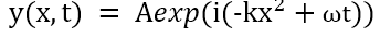 У(х, t) — Аехр (i(-kx* + ot))
