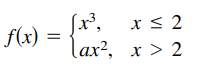 Sx³,
x < 2
f(x)
lax?, х > 2
x²,
