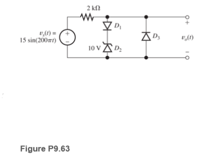 2 kN
v,(1) =
15 sin(200t)
v(1)
10 vAD,
Figure P9.63
