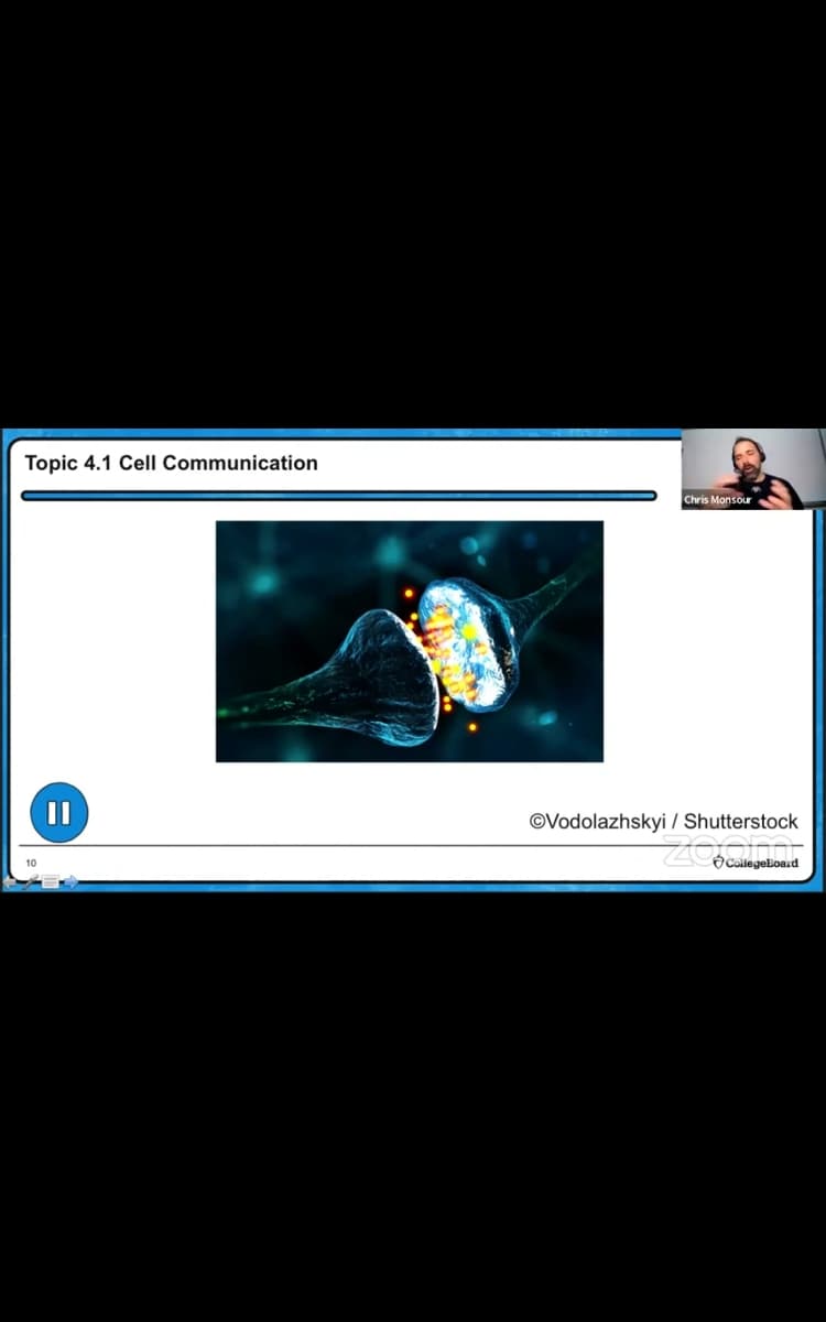 Topic 4.1 Cell Communication
Chris Monsour
©Vodolazhskyi / Shutterstock
O CallegeBoard
10
